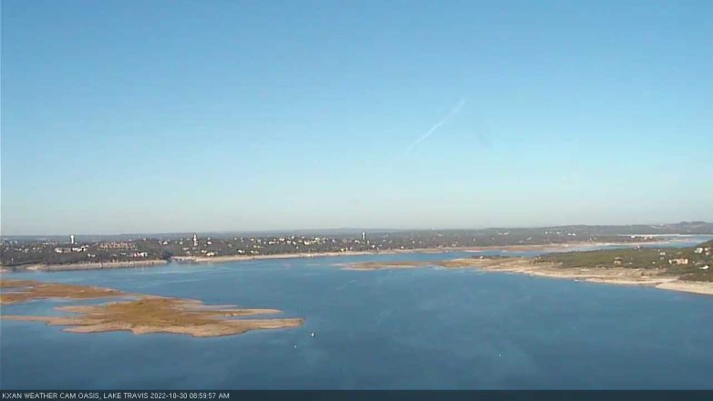 Lake Travis webcam, October 30, 2022 9:00 AM CT