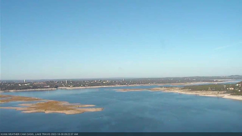Lake Travis webcam, October 30, 2022 9:25 AM CT