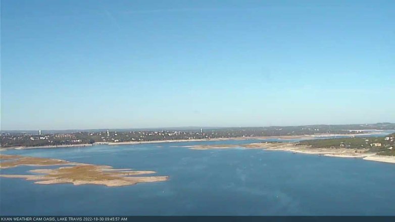 Lake Travis webcam, October 30, 2022 9:45 AM CT