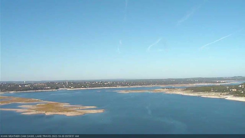 Lake Travis webcam, October 30, 2022 10:00 AM CT