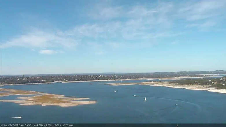 Lake Travis webcam, October 30, 2022 11:45 AM CT