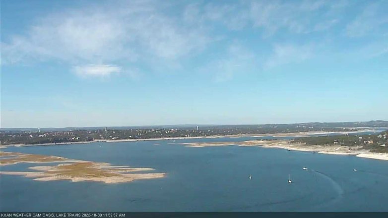 Lake Travis webcam, October 30, 2022 12:00 PM CT