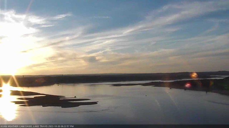 Lake Travis webcam, October 30, 2022 6:25 PM CT