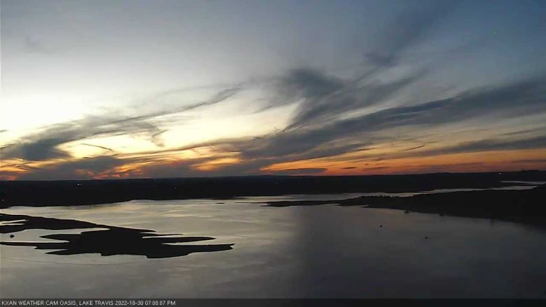 Lake Travis webcam, October 30, 2022 7:00 PM CT