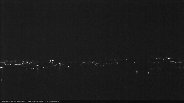 Lake Travis webcam, October 30, 2022 9:45 PM CT