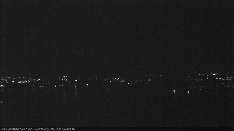 Lake Travis webcam, October 30, 2022 10:45 PM CT