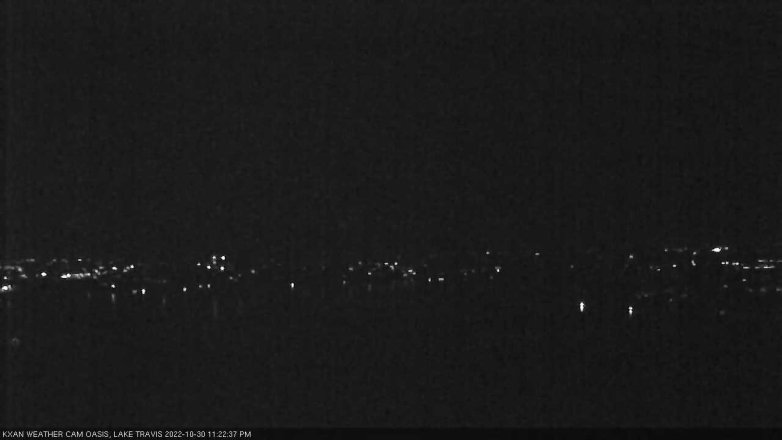 Lake Travis webcam, October 30, 2022 11:25 PM CT