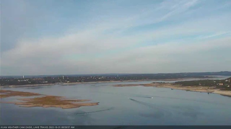 Lake Travis webcam, October 31, 2022 9:00 AM CT