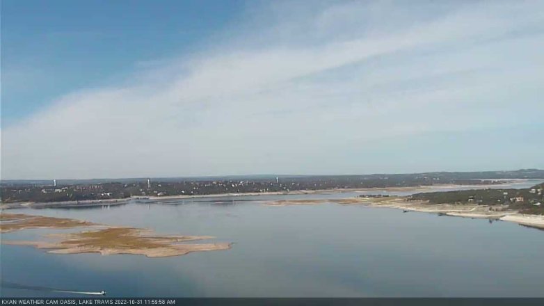 Lake Travis webcam, October 31, 2022 12:00 PM CT