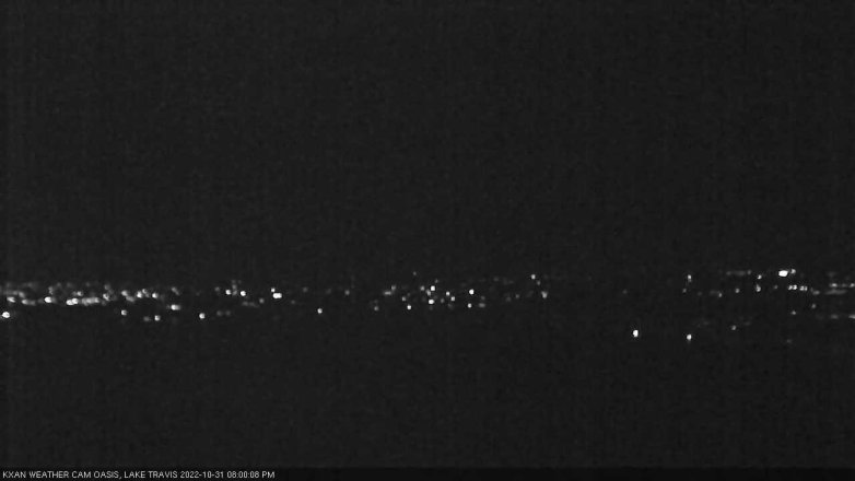 Lake Travis webcam, October 31, 2022 8:00 PM CT