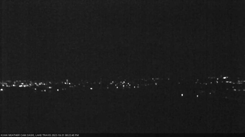 Lake Travis webcam, October 31, 2022 8:25 PM CT