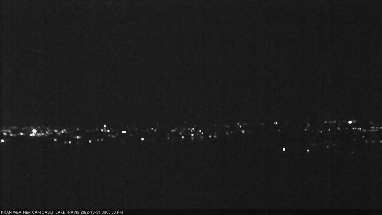 Lake Travis webcam, October 31, 2022 9:00 PM CT