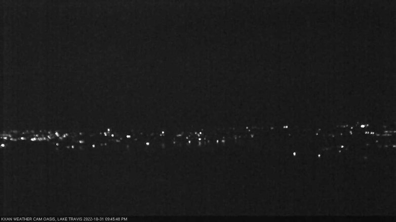 Lake Travis webcam, October 31, 2022 9:45 PM CT