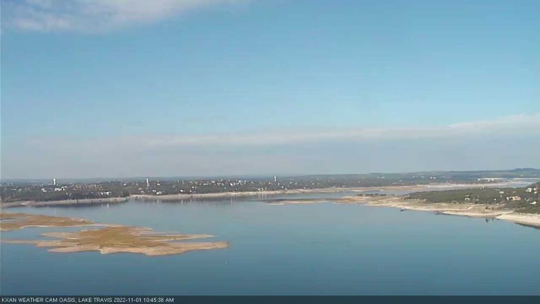 Lake Travis webcam, November 1, 2022 10:45 AM CT