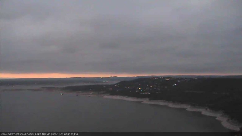 Lake Travis webcam, November 1, 2022 7:00 PM CT