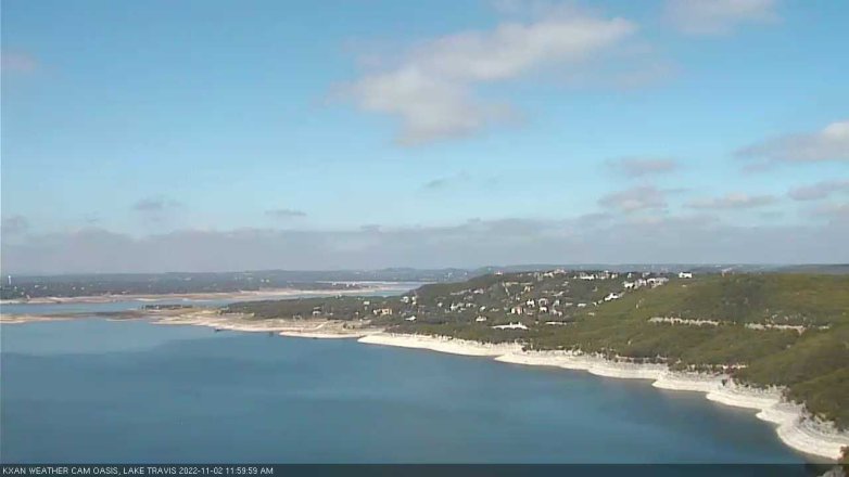 Lake Travis webcam, November 2, 2022 12:00 PM CT