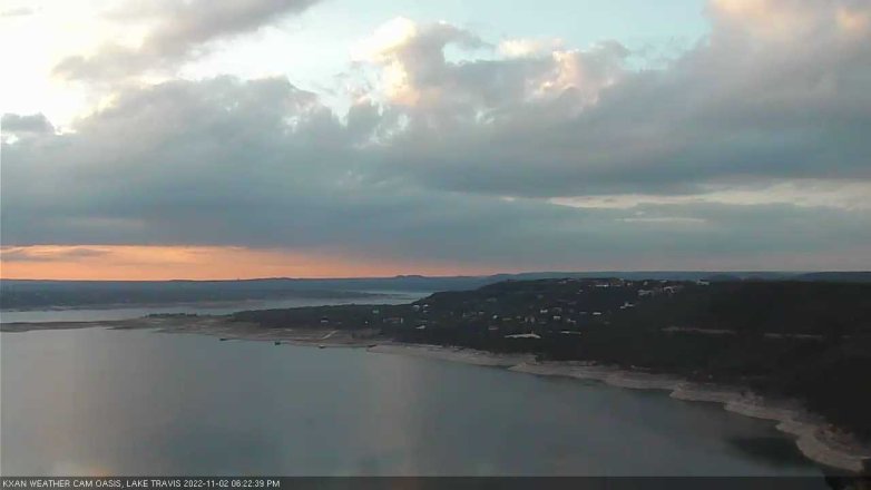 Lake Travis webcam, November 2, 2022 6:25 PM CT