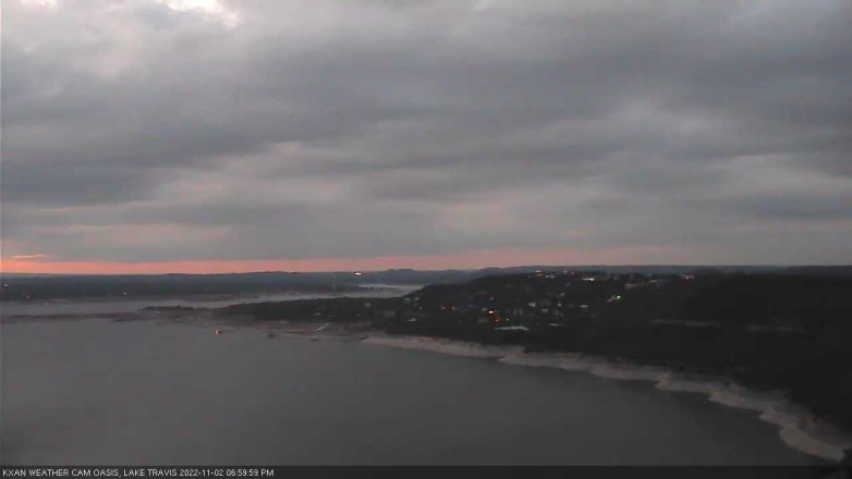 Lake Travis webcam, November 2, 2022 7:00 PM CT