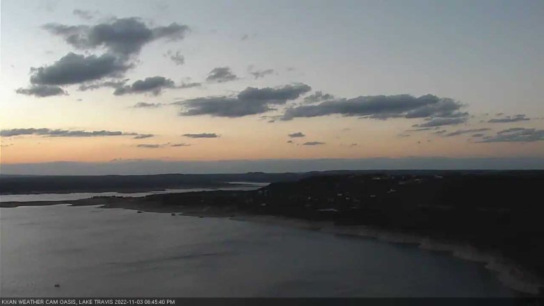 Lake Travis webcam, November 3, 2022 6:45 PM CT