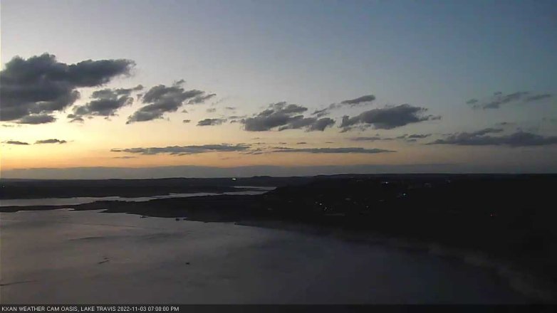 Lake Travis webcam, November 3, 2022 7:00 PM CT