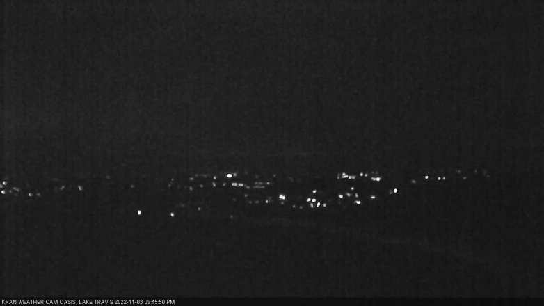 Lake Travis webcam, November 3, 2022 9:45 PM CT