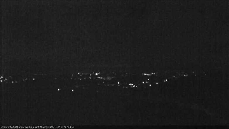 Lake Travis webcam, November 3, 2022 11:00 PM CT