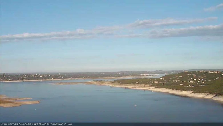 Lake Travis webcam, November 5, 2022 9:00 AM CT
