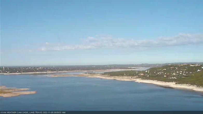 Lake Travis webcam, November 5, 2022 10:00 AM CT