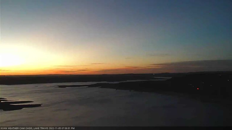 Lake Travis webcam, November 5, 2022 7:00 PM CT