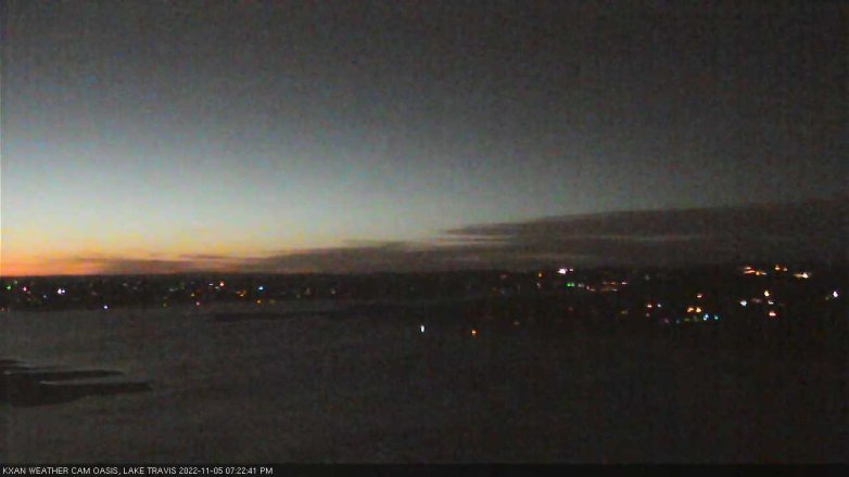 Lake Travis webcam, November 5, 2022 7:25 PM CT