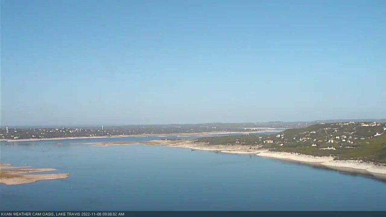 Lake Travis webcam, November 6, 2022 9:00 AM CT