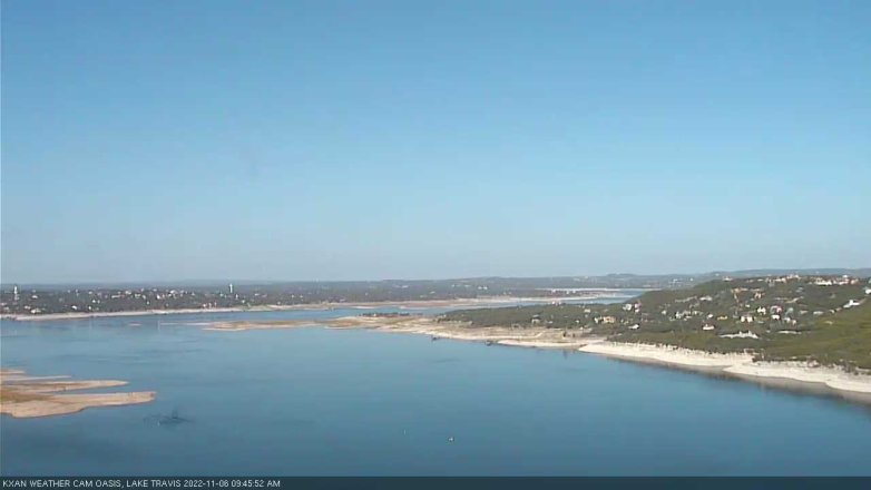 Lake Travis webcam, November 6, 2022 9:45 AM CT