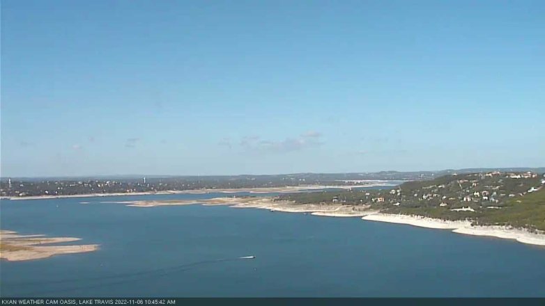 Lake Travis webcam, November 6, 2022 10:45 AM CT