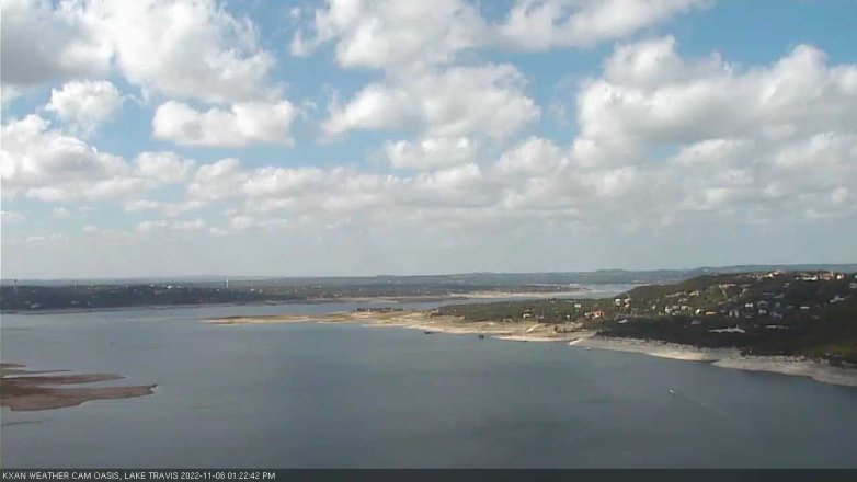 Lake Travis webcam, November 6, 2022 1:25 PM CT