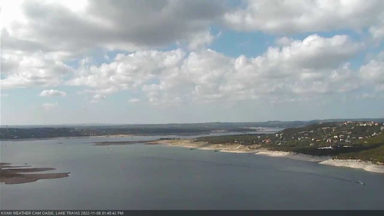 Lake Travis webcam, November 6, 2022 1:45 PM CT