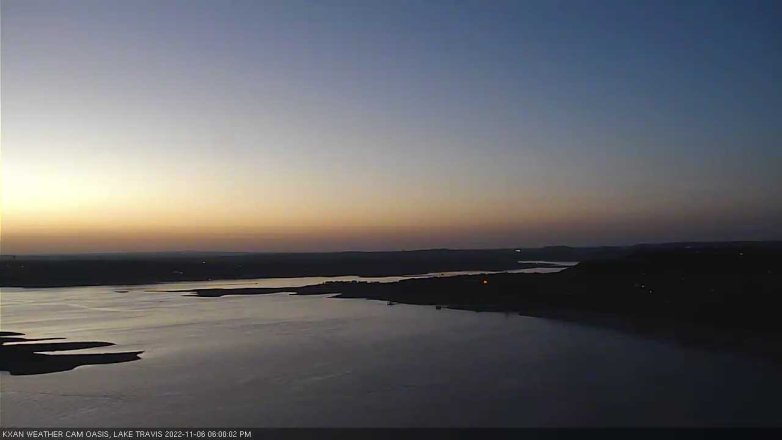 Lake Travis webcam, November 6, 2022 6:00 PM CT