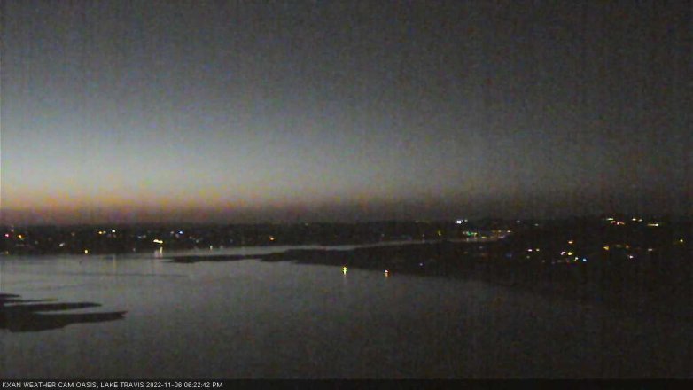 Lake Travis webcam, November 6, 2022 6:25 PM CT