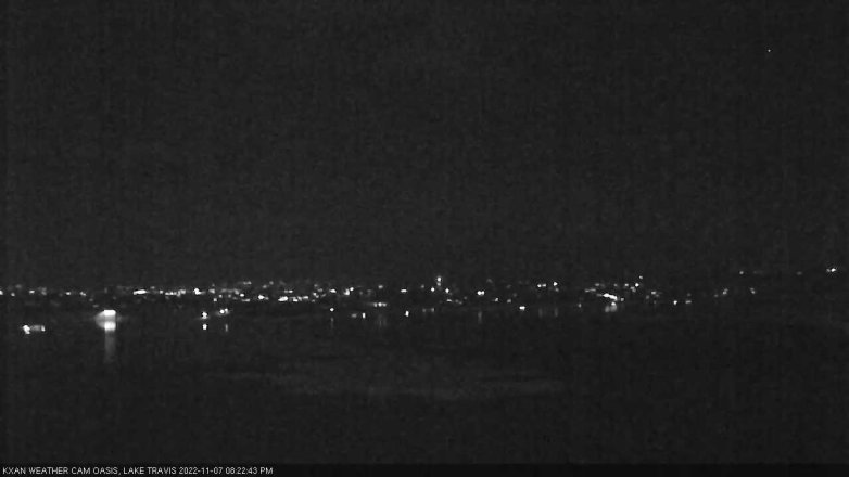 Lake Travis webcam, November 7, 2022 8:25 PM CT