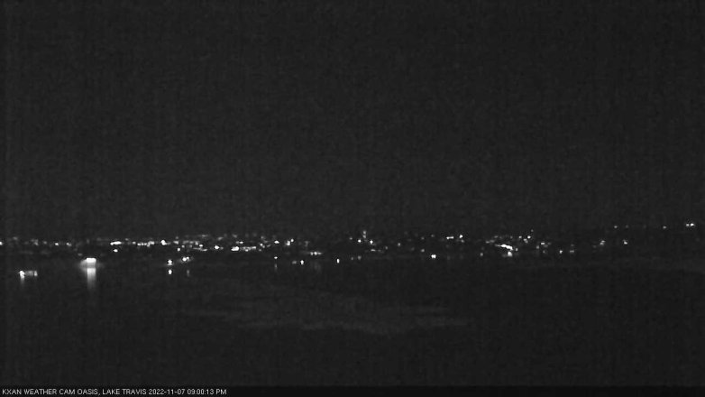Lake Travis webcam, November 7, 2022 9:00 PM CT