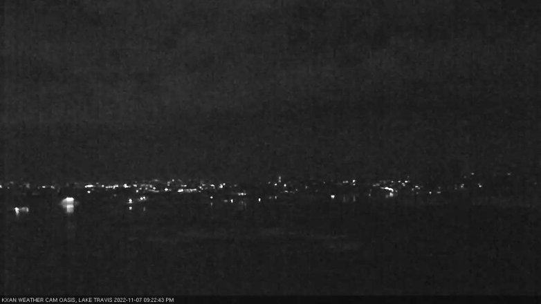 Lake Travis webcam, November 7, 2022 9:25 PM CT
