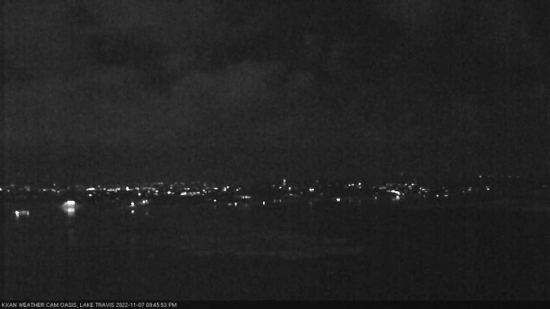 Lake Travis webcam, November 7, 2022 9:45 PM CT
