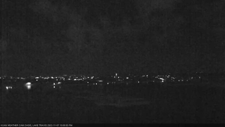 Lake Travis webcam, November 7, 2022 10:00 PM CT