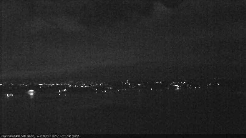Lake Travis webcam, November 7, 2022 10:45 PM CT