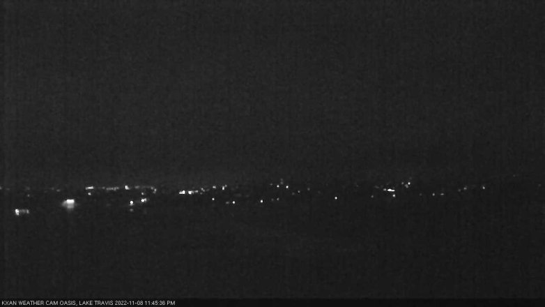 Lake Travis webcam, November 8, 2022 11:45 PM CT