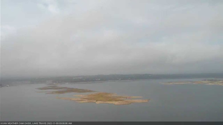 Lake Travis webcam, November 9, 2022 9:00 AM CT