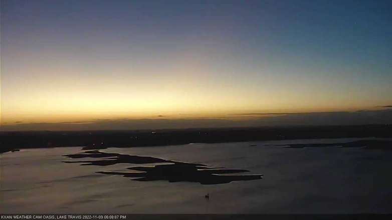 Lake Travis webcam, November 9, 2022 6:00 PM CT