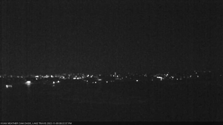 Lake Travis webcam, November 9, 2022 8:25 PM CT