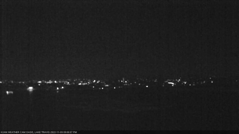 Lake Travis webcam, November 9, 2022 9:00 PM CT