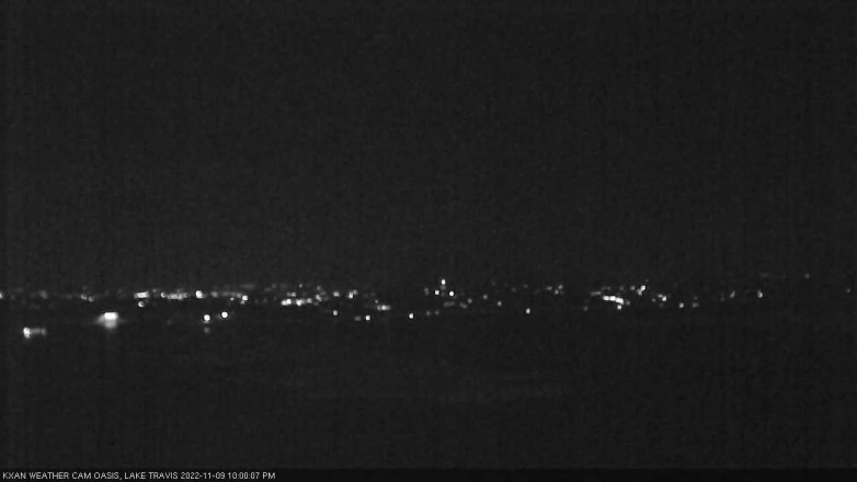 Lake Travis webcam, November 9, 2022 10:00 PM CT