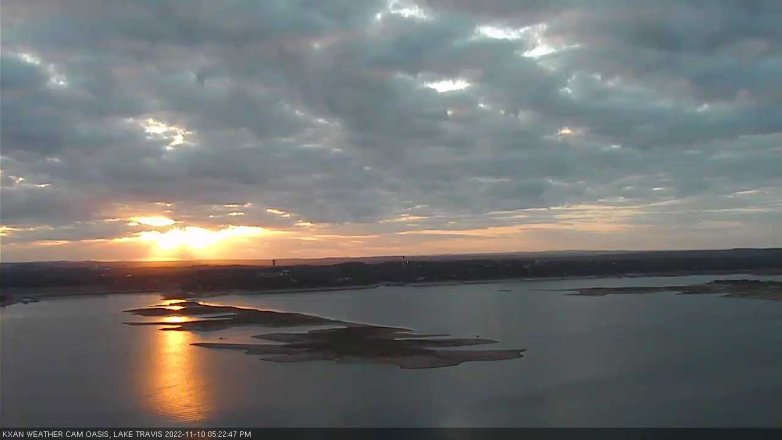 Lake Travis webcam, November 10, 2022 5:25 PM CT